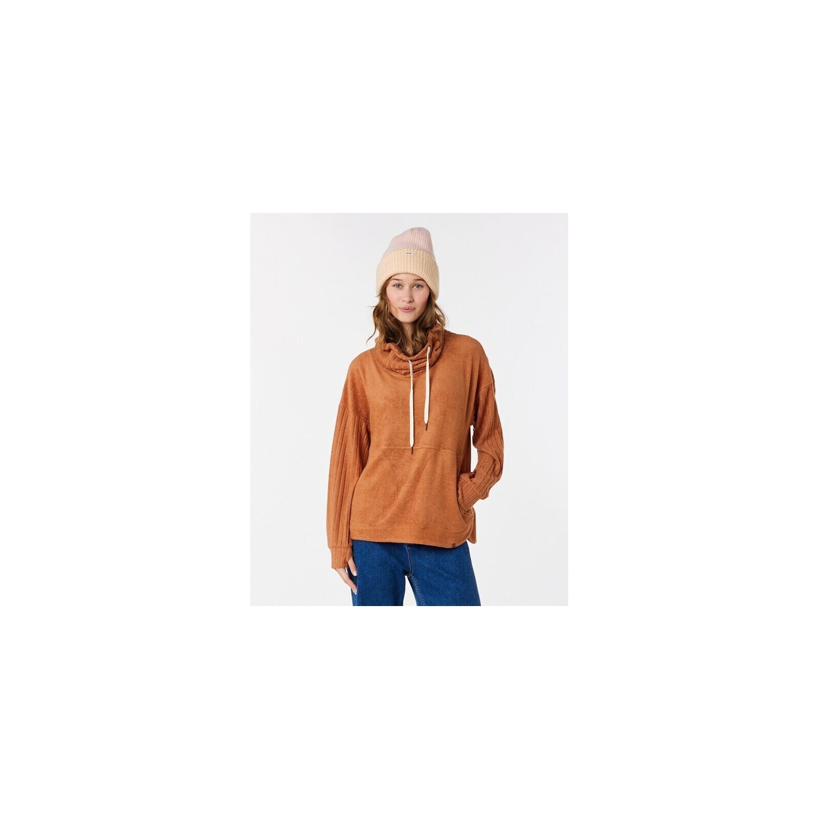 mikina RIP CURL - Cosy Roll Neck Ii Light Brown (297) velikost: S