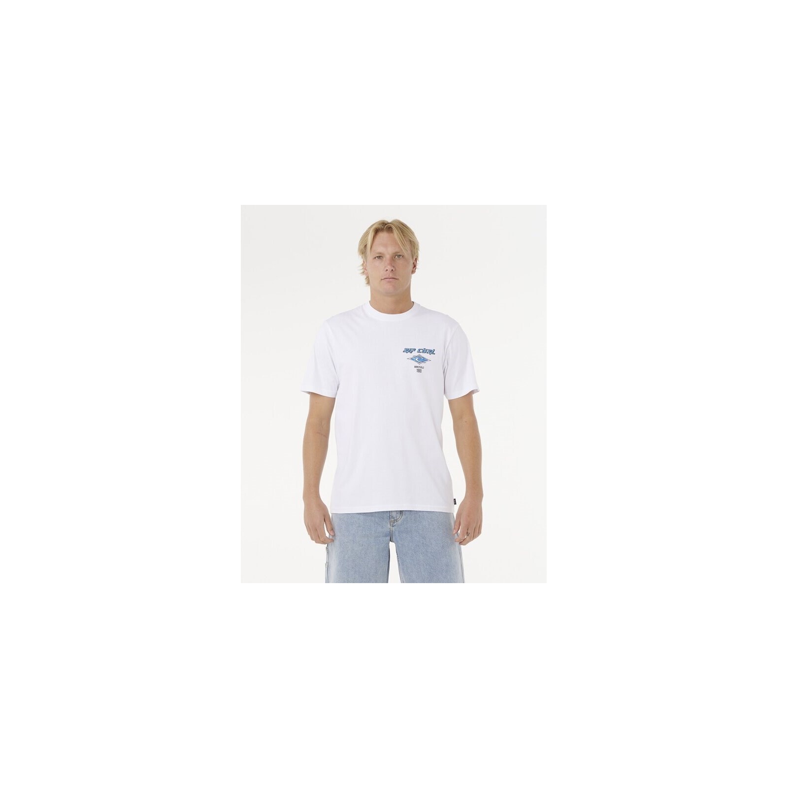 triko RIP CURL - Fade Out Icon Tee White (1000)
