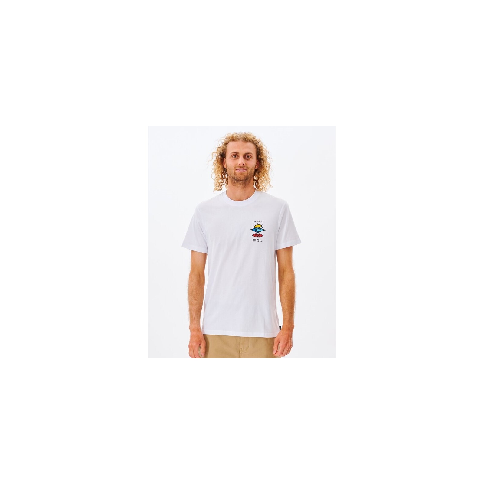 triko RIP CURL - Search Icon Tee White (1000) velikost: L