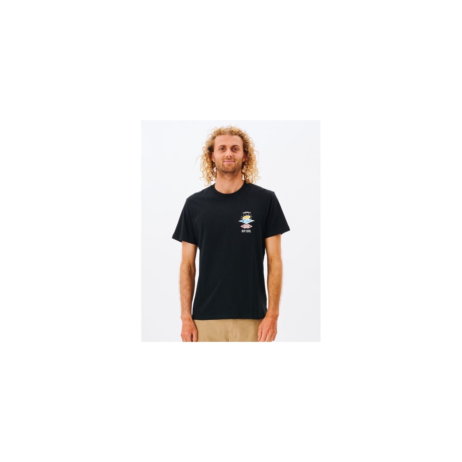 triko RIP CURL - Search Icon Tee Black (90) velikost: S