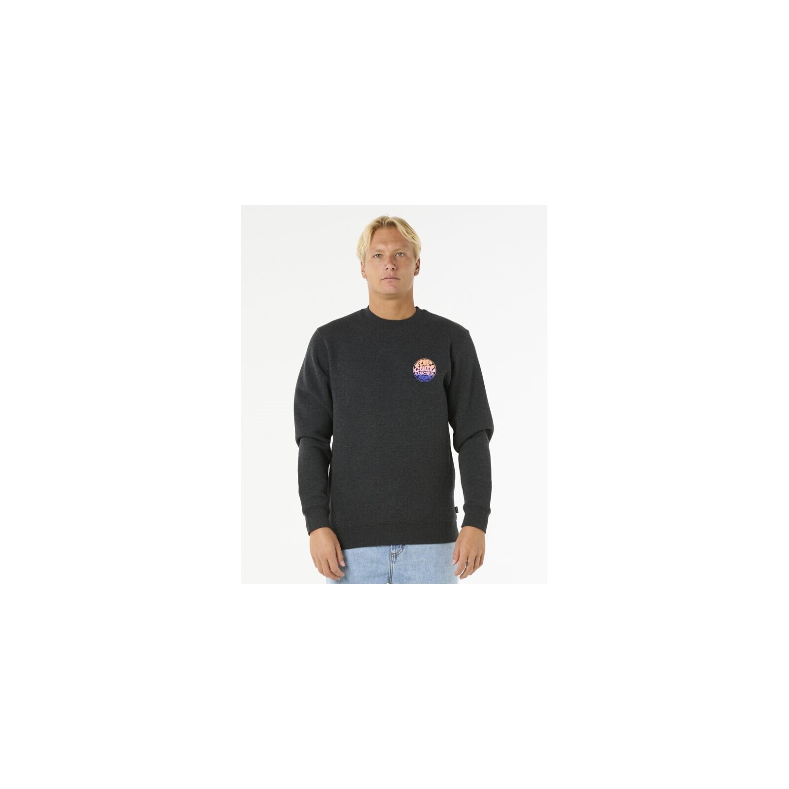 mikina RIP CURL - Wetsuit Icon Crew Black Marle (3442) velikost: L
