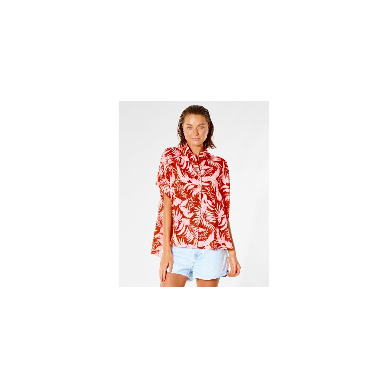 košile RIP CURL - Sun Rays Shirt Red (40)
