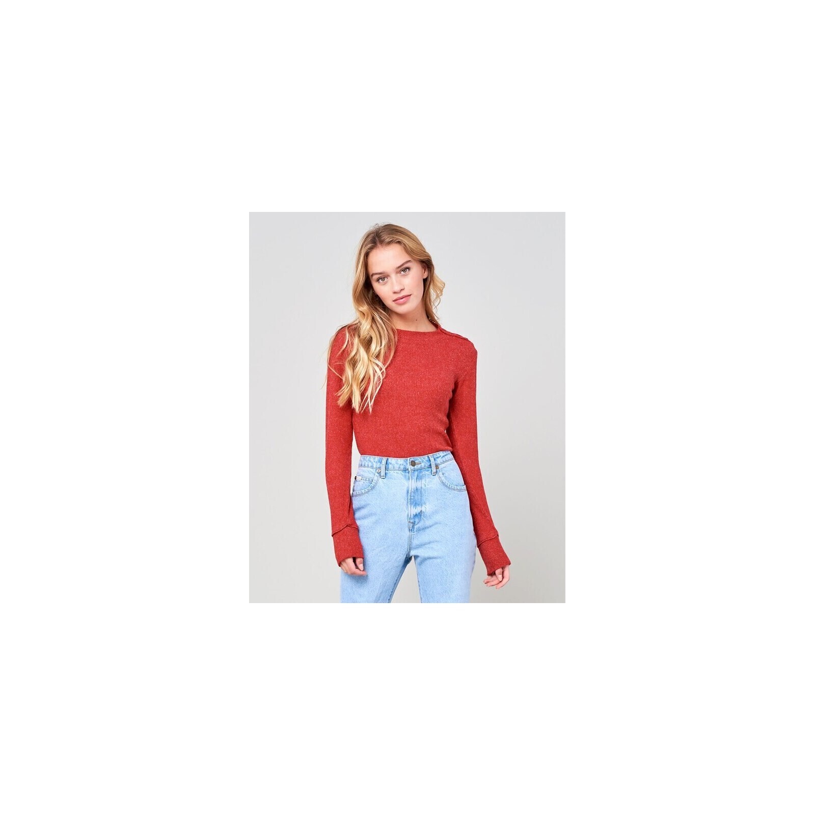 triko RIP CURL - Cosy Ls Crew Tee Baked Apple Mar (9027) velikost: L