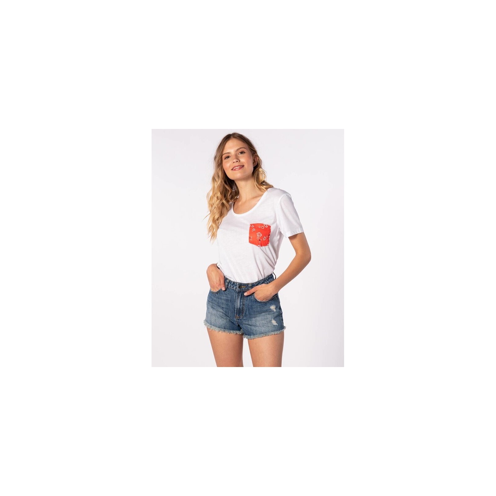 triko RIP CURL - Island Pocket Tee White (1000)