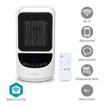 Nedis HTFA22WTW SmartLife Wi-Fi Keramický topný ventilátor
