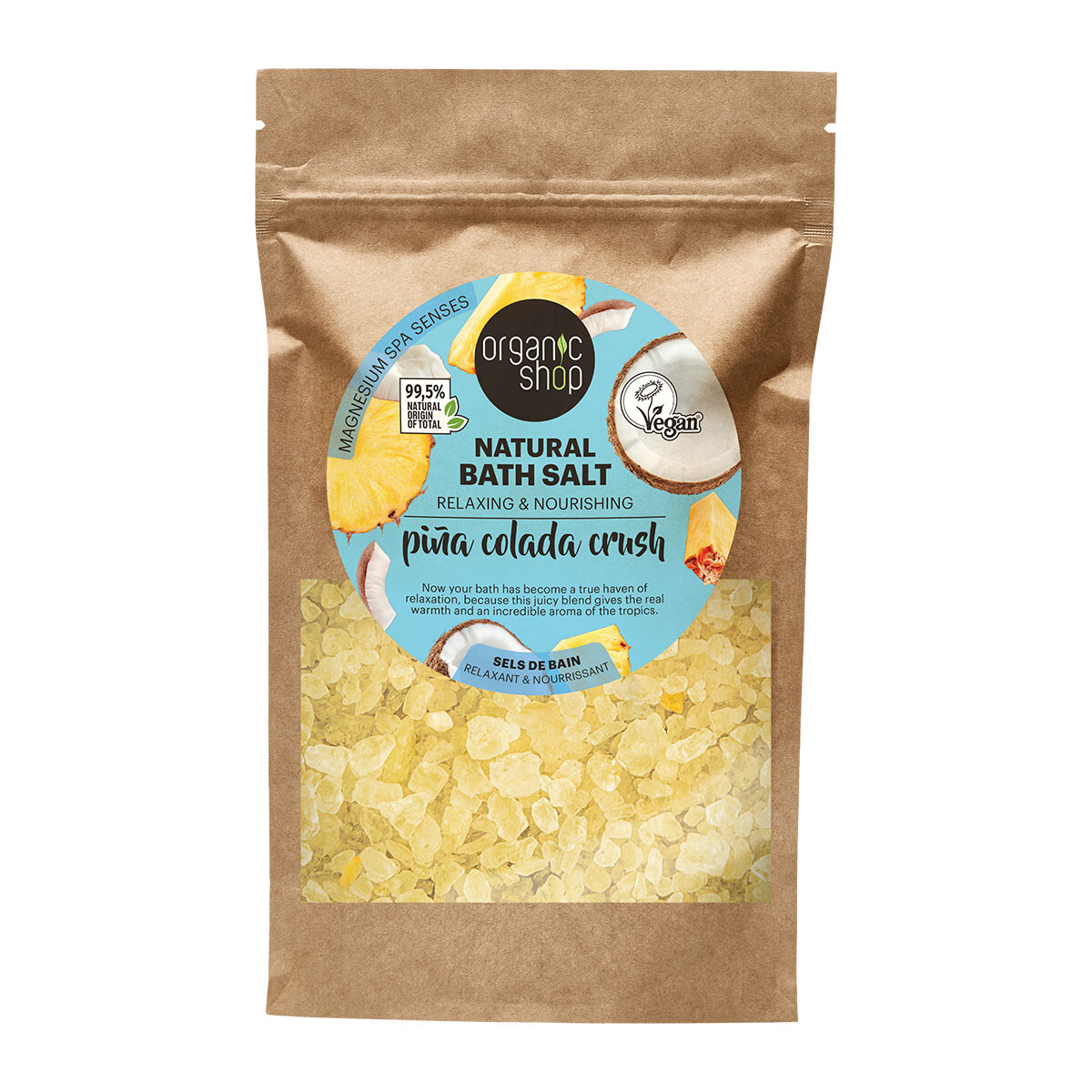 Organic Shop Sůl do koupele Piňa Colada (Natural Bath Salt) 500 g
