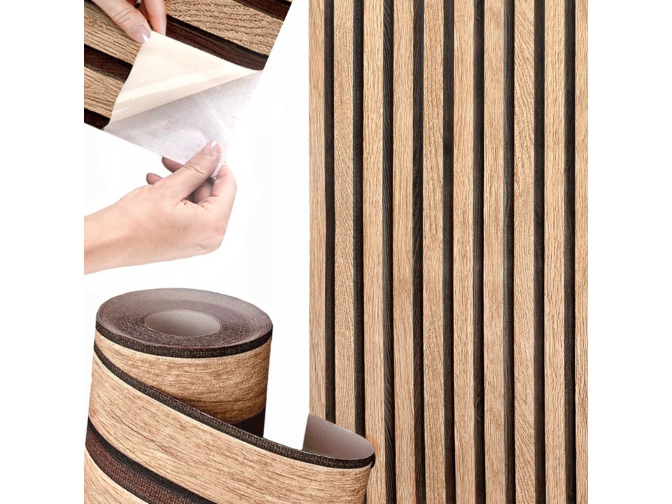 Samolepící tapeta imitace lamely 45 x 500 cm