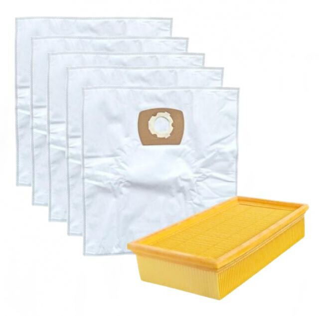 Filtr pro Kärcher 6.904-367, NT 20/1, NT 25/1 a sáčky 20L, sada 1+5ks