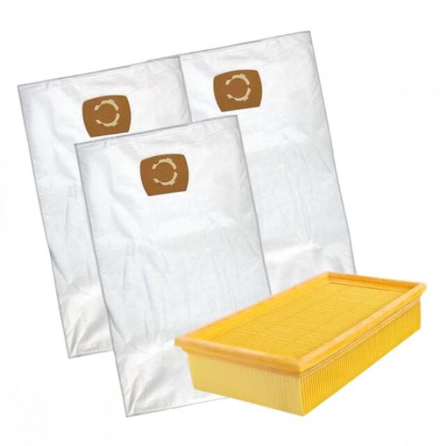 Filtr pro Kärcher 6.904-367, NT 30/1, NT 35/1, Bosch GAS 35, Hilti VC 40 a sáčky 35L, sada 1+3ks