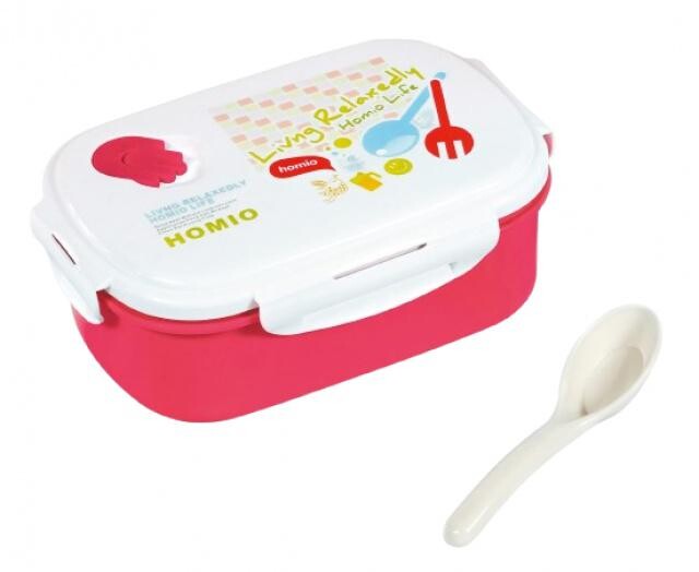 Svačinový box 0,5L Eldom Promis TM 95R se lžičkou a přihrádkou červený