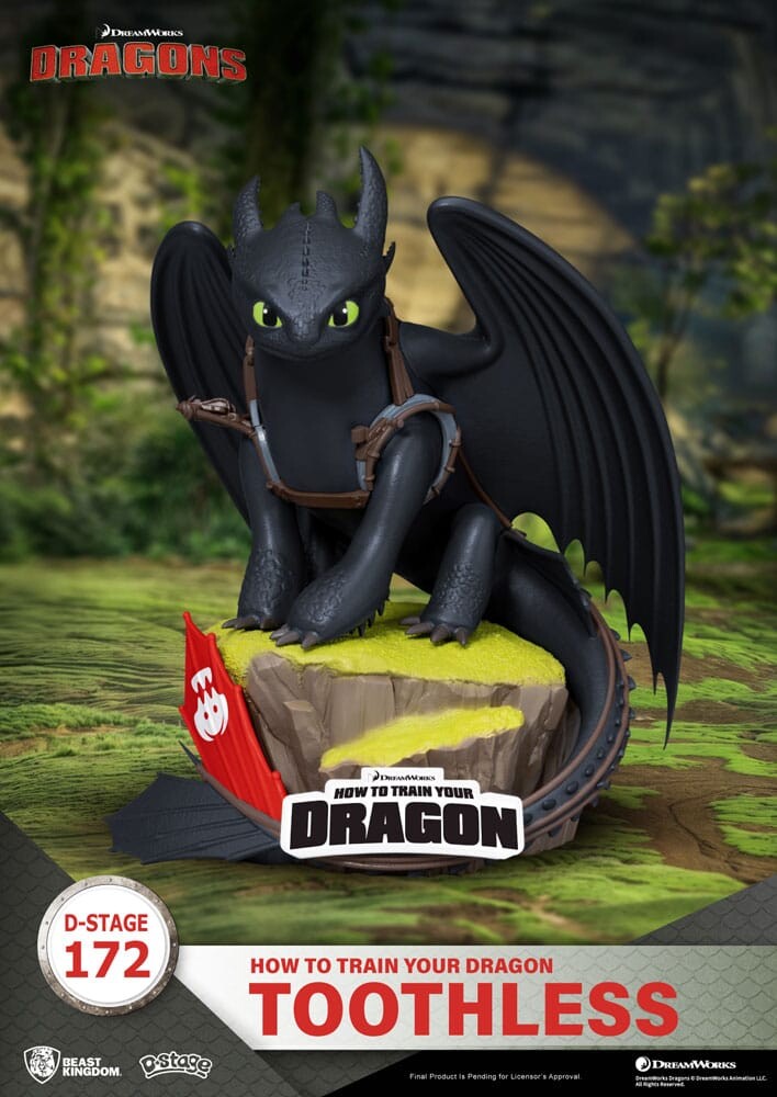 Beast Kingdom Toys | How To Train Your Dragon - D-Stage PVC Diorama Toothless Statue 14 cm