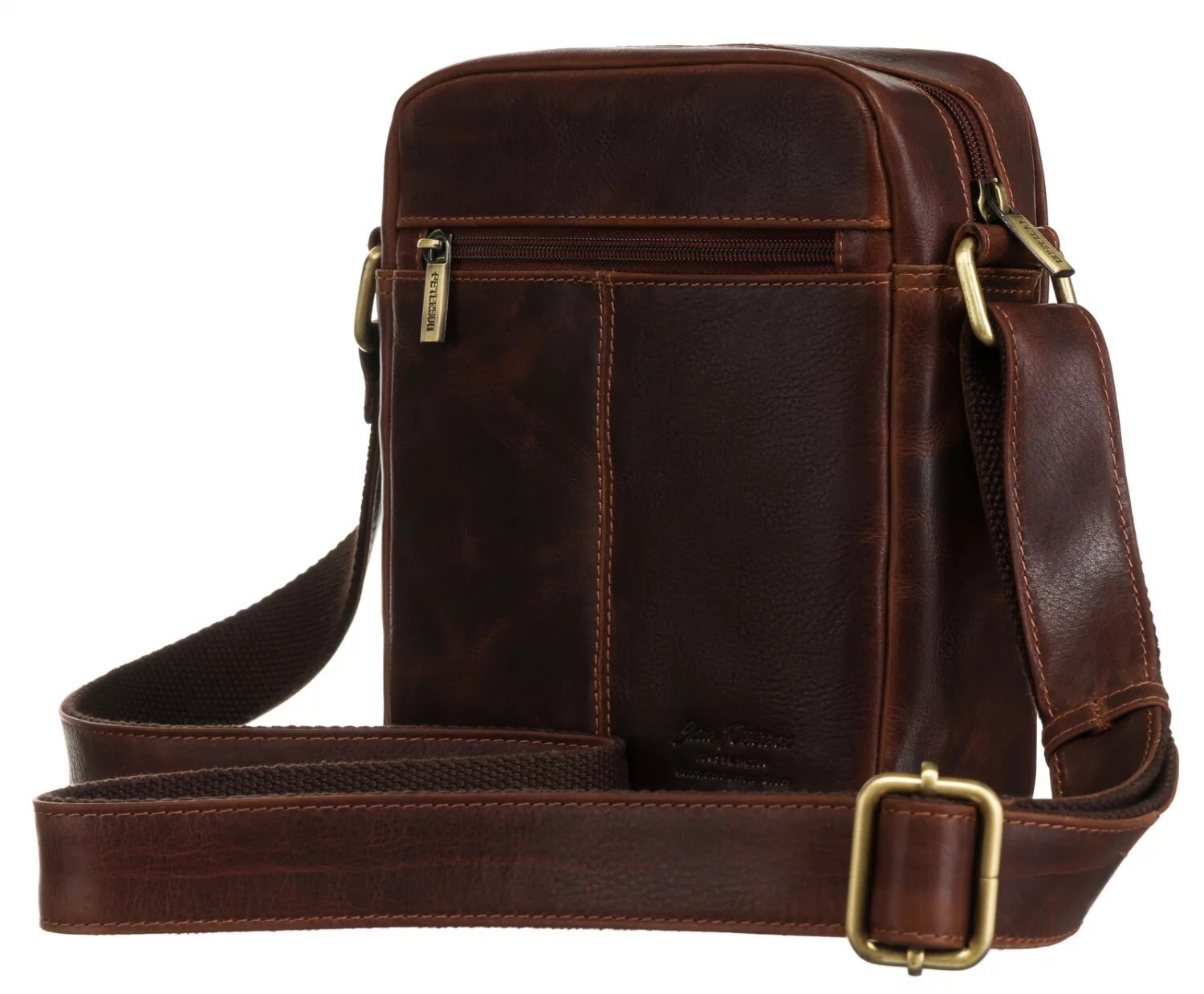 Módní pánská kožená crossbody taška Peterson Pando, koňaková