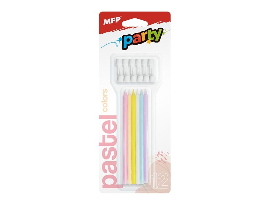 MFP 8800147 Dortové svíčky pastel 12ks 12,5cm