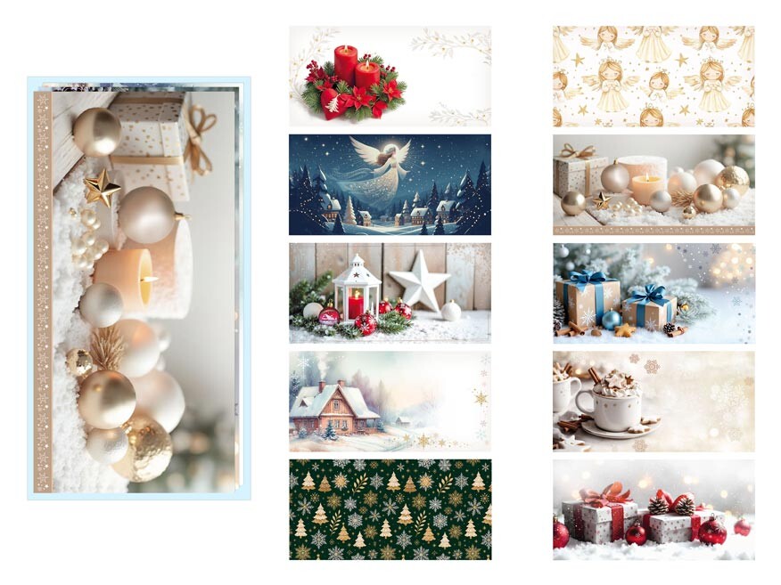 MFP 5550382 Dopisní obálka DL 170g/m2 vánoční (mix)