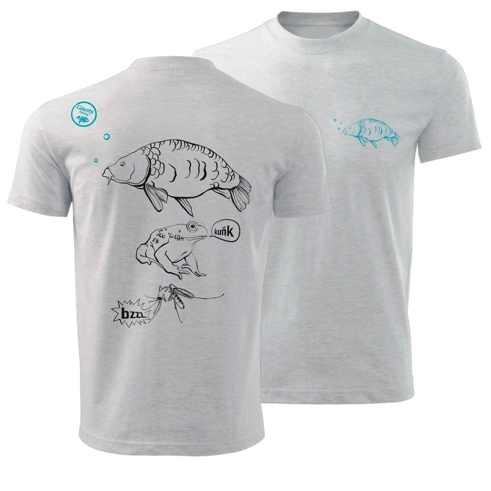 Giants fishing Tričko dětské šedé Kapřík - vel. 12-13 Let