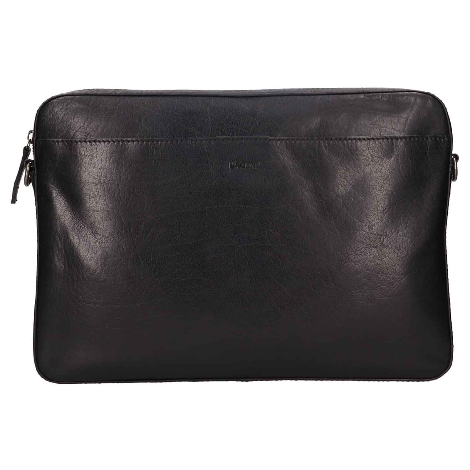 Pánská kožená taška přes rameno Lagen Oskar - černá