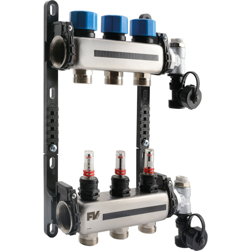 Rozdělovač nerezový FV Plast INOX 9 s průtokoměry