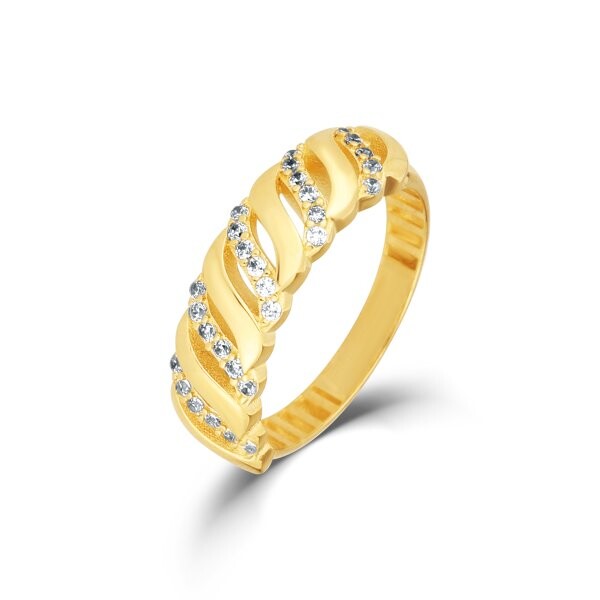 Prsten se syntetickými kameny 226-578-0463 53-2.60g