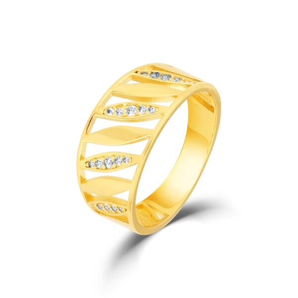 Prsten se syntetickými kameny 226-578-1273 52-2.50g