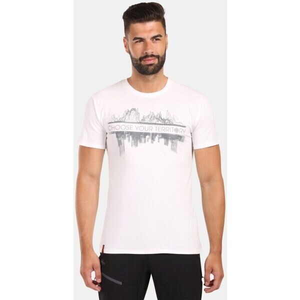 KILPI DISCOVER Pánské bavlněné tričko, bílá, velikost