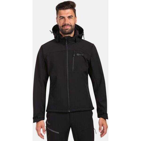 KILPI ONTAVIO Pánská softshellová bunda, černá, velikost
