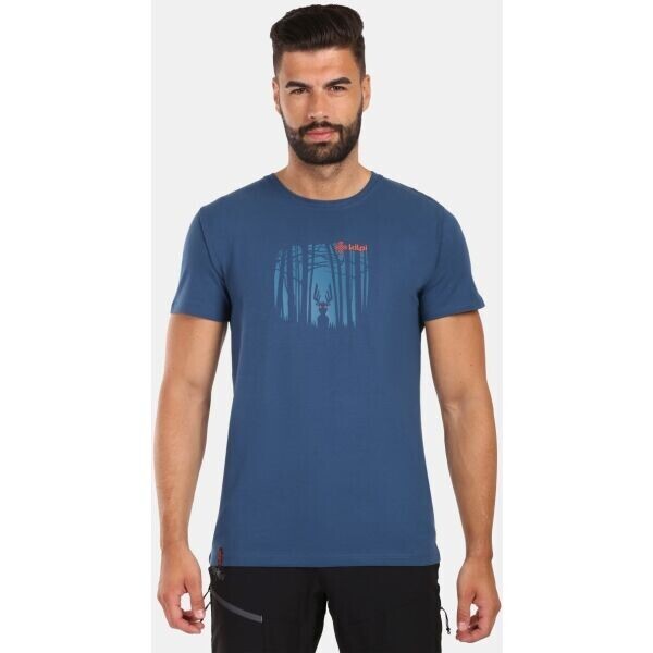 KILPI DISCOVER Pánské bavlněné tričko, tmavě modrá, velikost