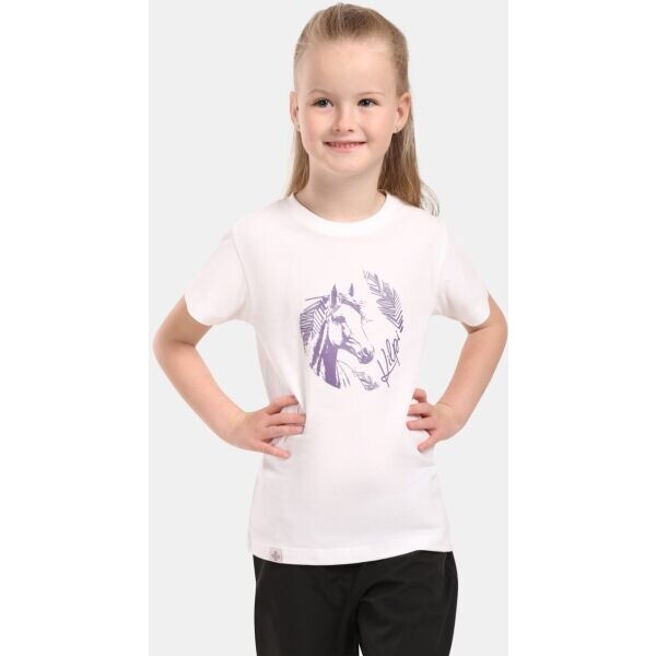 KILPI MALGA Dívčí bavlněné tričko, bílá, velikost