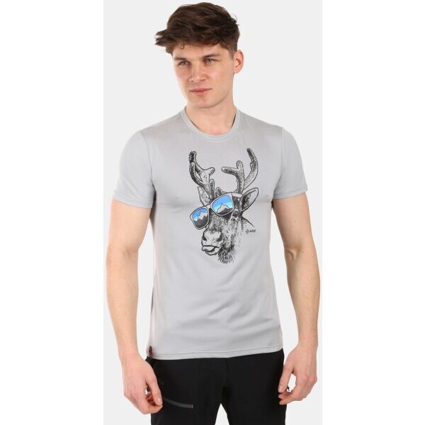 KILPI LISMAIN Pánské funkční tričko, šedá, velikost