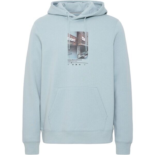BLEND BHISTVAN Pánská mikina s kapucí, světle modrá, velikost