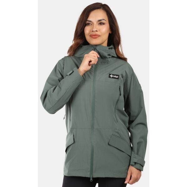 KILPI AYRA Dámský outdoorový kabát, khaki, velikost