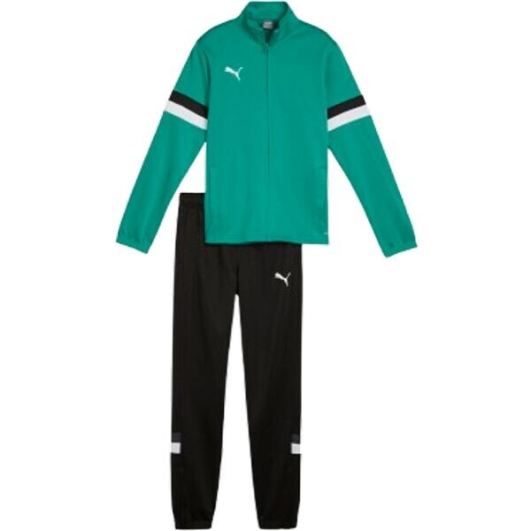 Puma TEAMRISE TRACKSUIT JR Dětská tepláková souprava, zelená, velikost