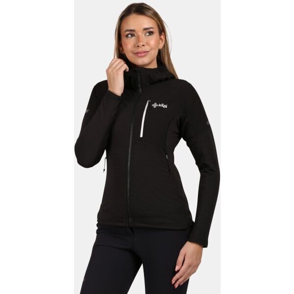 KILPI MEMPHIS Dámská funkční mikina s kapucí, černá, velikost