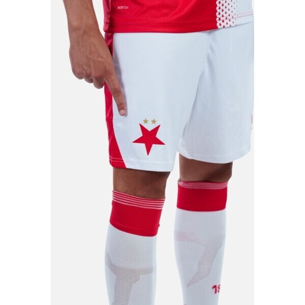 CASTORE SLAVIA PRAGUE HOME SHORT Pánské fotbalové šortky, bílá, velikost