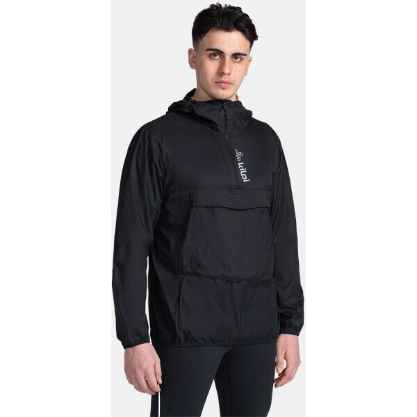 KILPI ANORI Pánská lehká anorak bunda, černá, velikost