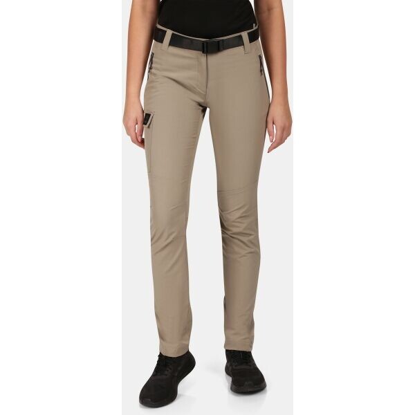 KILPI BELVELA Dámské outdoorové kalhoty, khaki, velikost