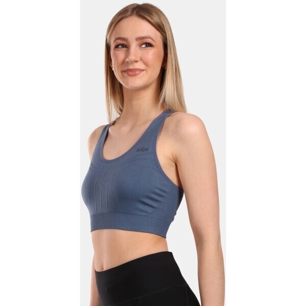 KILPI WINIE Dámská bezešvá sportovní podprsenka, tmavě modrá, velikost