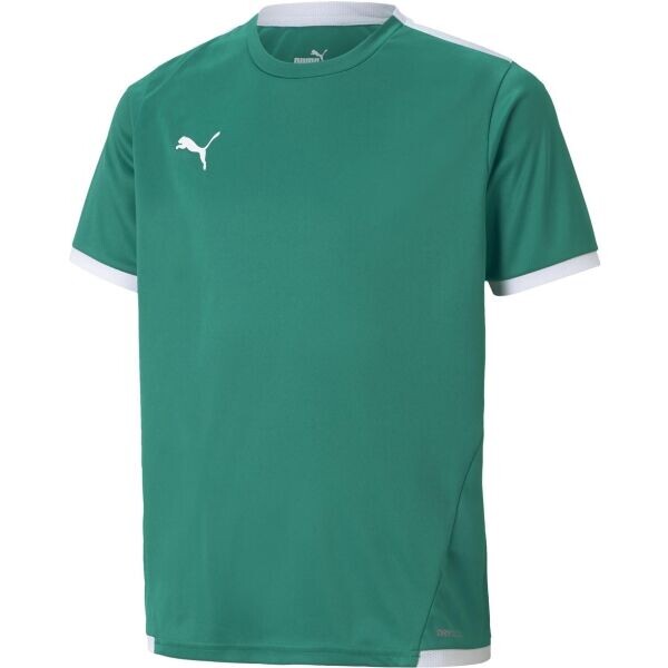 Puma TEAM LIGA JERSEY TEE Juniorské fotbalové triko, zelená, velikost