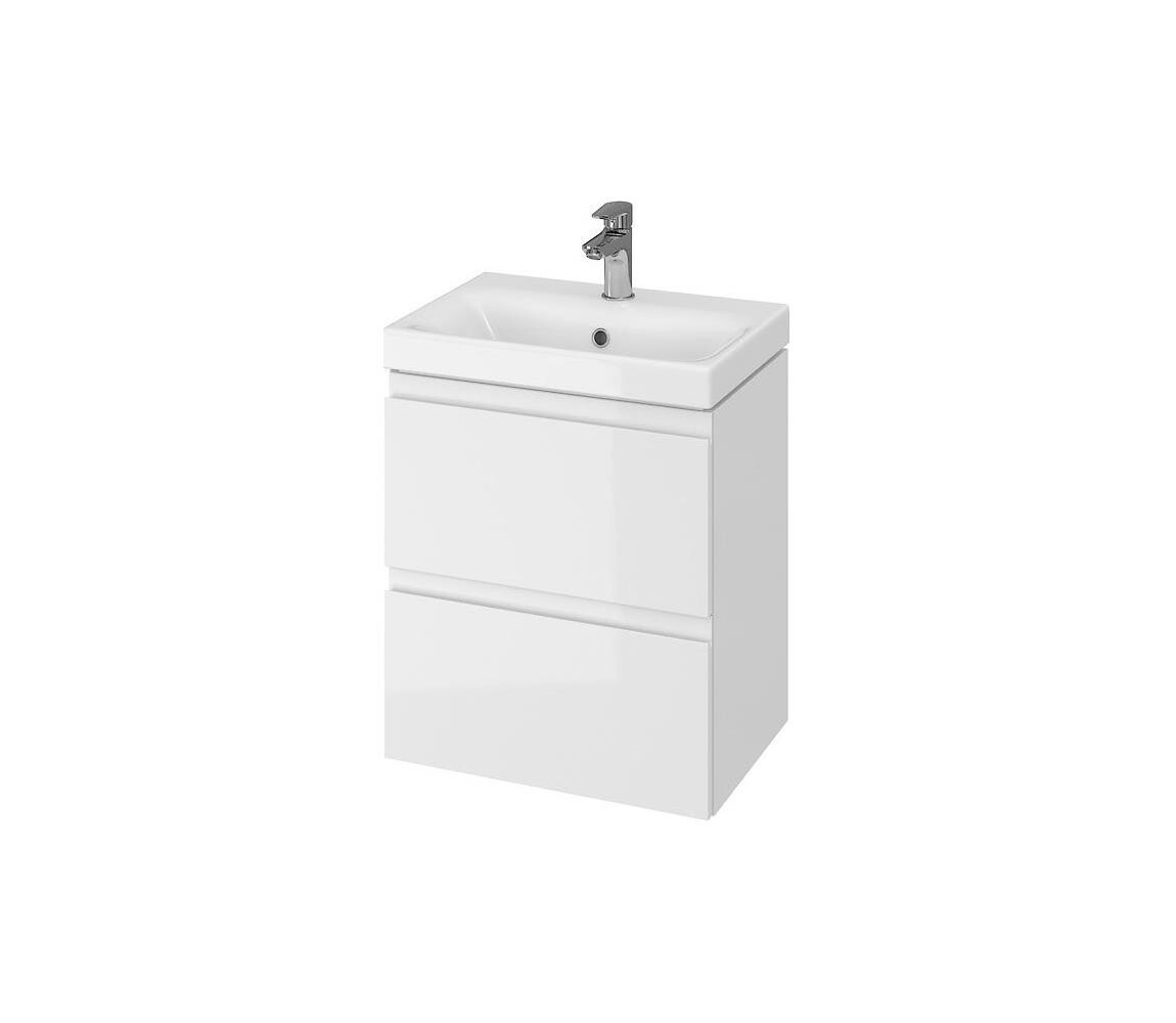 Cersanit Cersanit S801-229-DSM - Závěsná koupelnová skříňka s umyvadlem MEDA SLIM 50 bílá