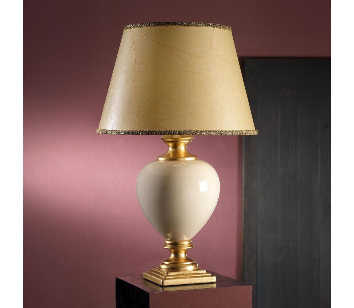 ONLI ONLI - Stolní lampa AMADEUS 1xE27/15W/230V 72 cm béžová/zlatá