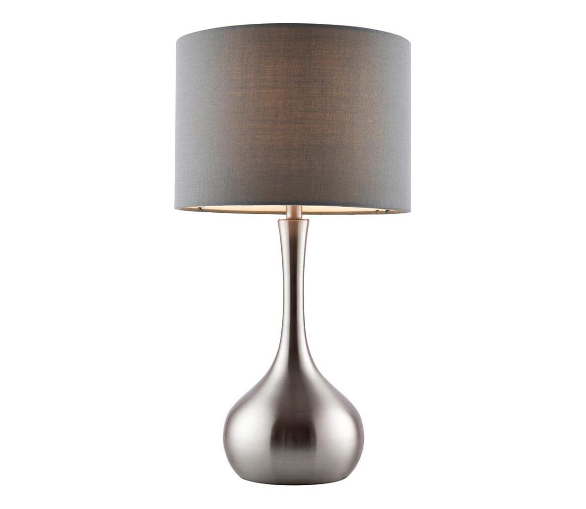 Endon Endon 61192 -Stmívatelná stolní lampa PICCADILLY 1xE14/40W/230V matný chrom/šedá