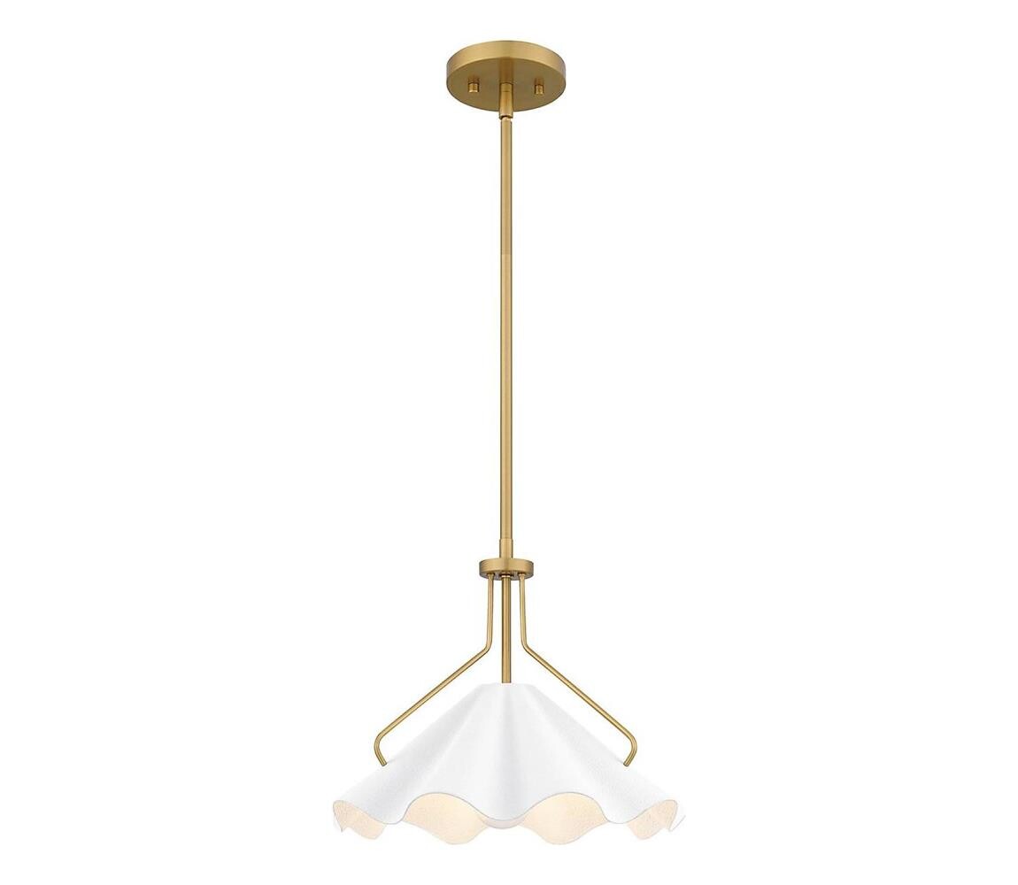 Elstead Quoizel QZ-MEJIA-1P-S-AB - Lustr na tyči MEJIA 1xE27/60W/230V pr. 35,6 cm mosaz