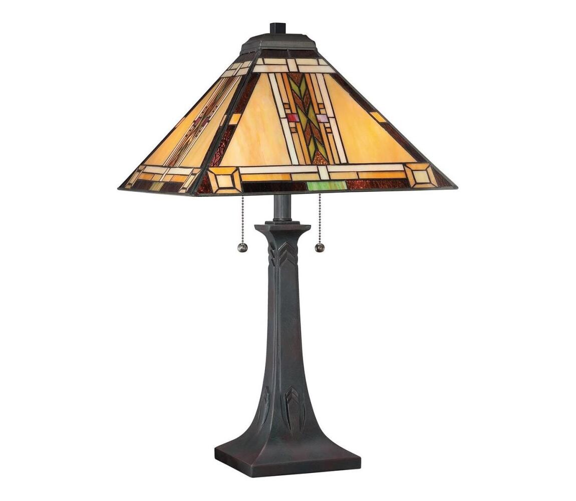 Elstead Quoizel QZ-NAVAJO-TL-VB - Stolní lampa NAVAJO 2xE27/60W/230V