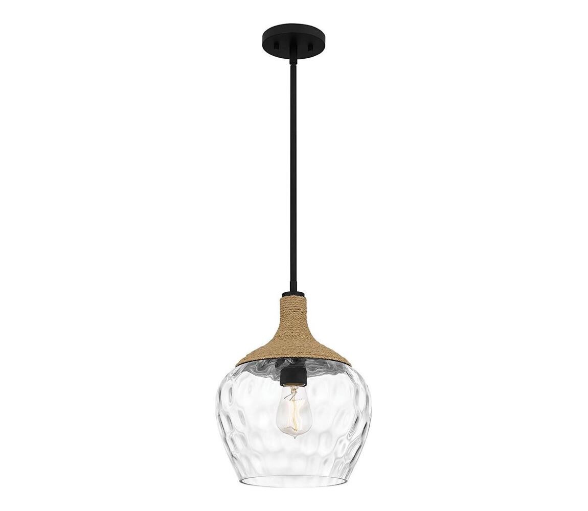 Elstead Quoizel QZ-ROYER-1P-MBK - Lustr na tyči ROYER 1xE27/60W/230V pr. 30,2 cm