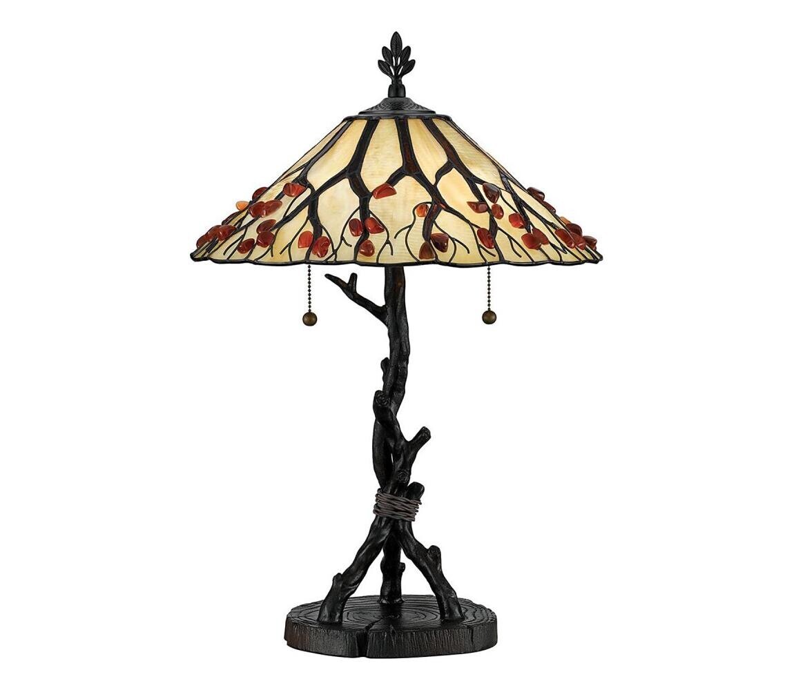 Elstead Quoizel QZ-WHISPERING-TL-VB - Stolní lampa WHISPERING 2xE27/60W/230V