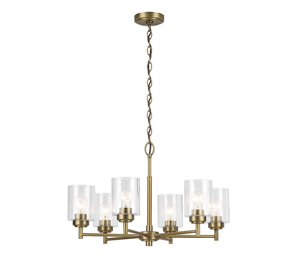 Elstead Kichler KL-WINSLOW6-NBR - Lustr na řetězu WINSLOW 6xE27/60W/230V mosaz