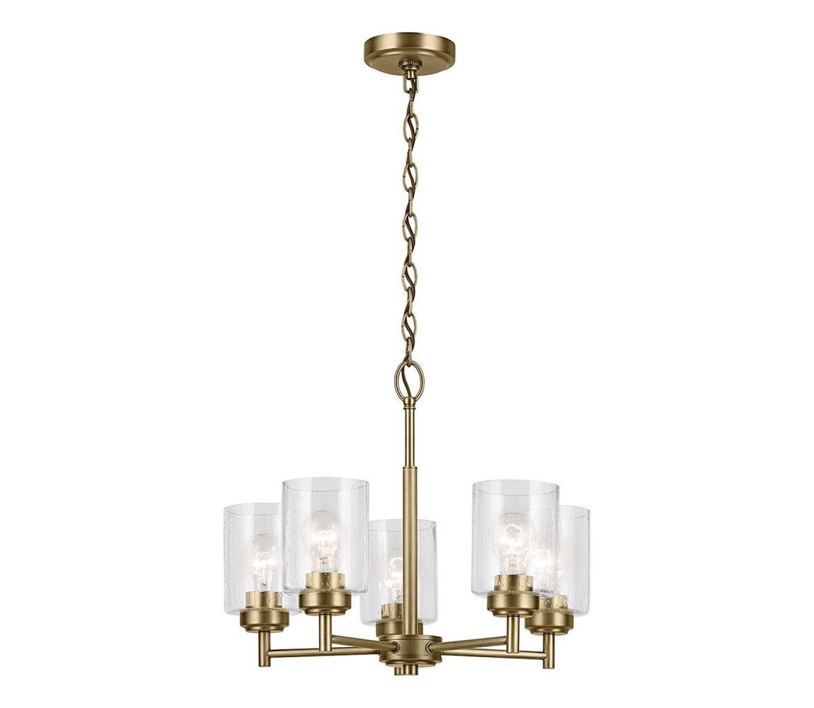 Elstead Kichler KL-WINSLOW5-NBR - Lustr na řetězu WINSLOW 5xE27/60W/230V mosaz