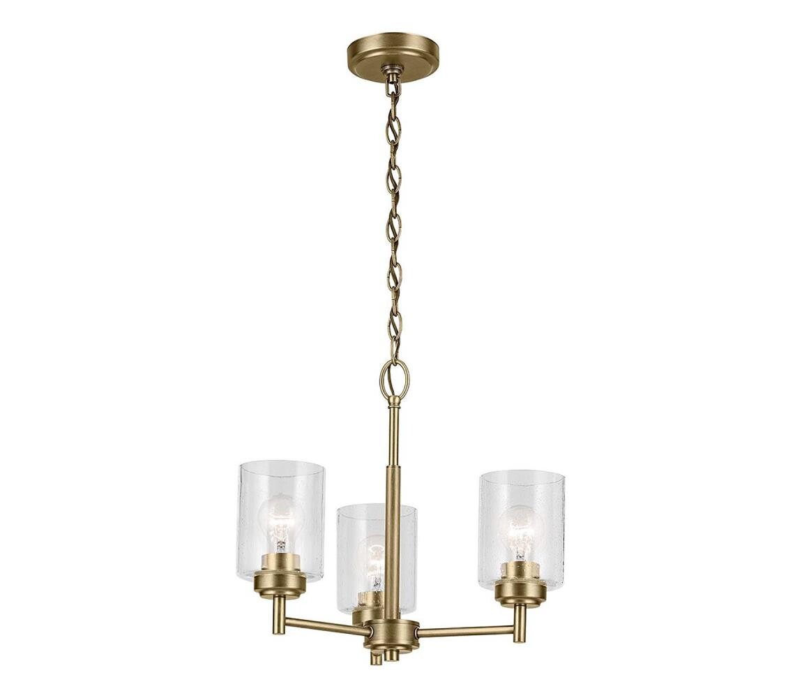 Elstead Kichler KL-WINSLOW3-NBR - Lustr na řetězu WINSLOW 3xE27/60W/230V mosaz