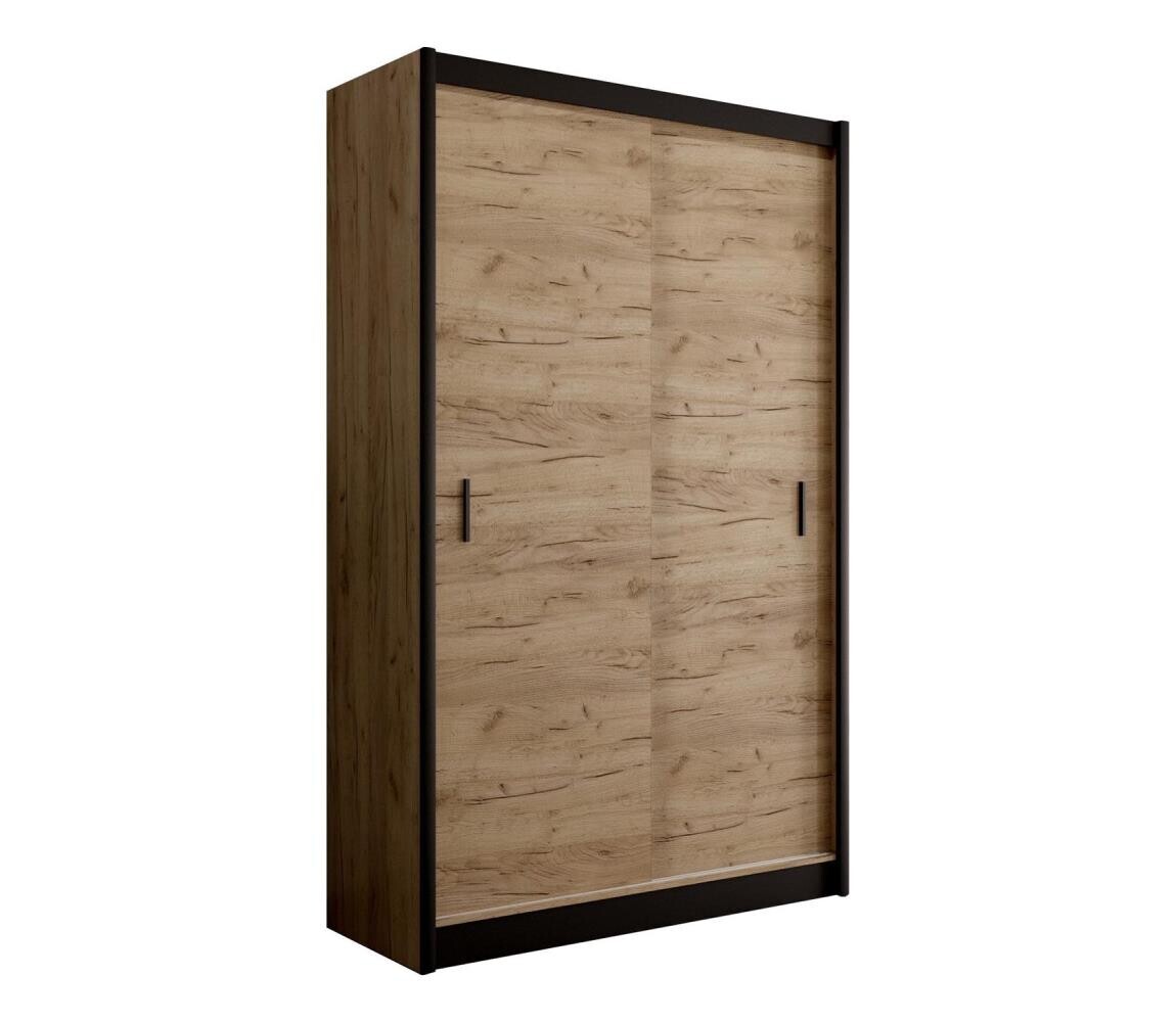 EMS Šatní skříň s posuvnými dveřmi SAPHIRA 150x215 cm dub craft