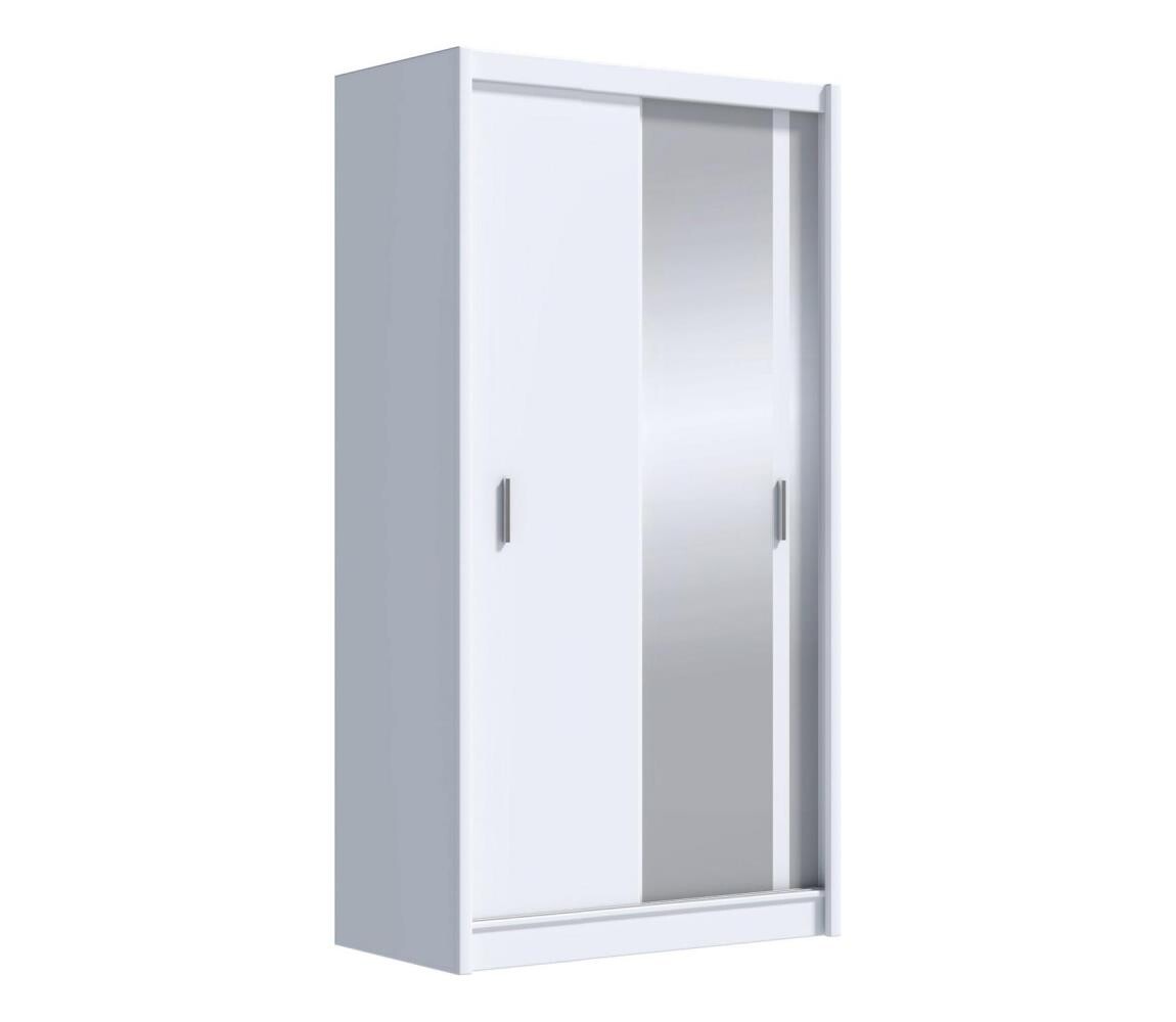 EMS Šatní skříň se zrcadlem SABRINA 120x215 cm bílá