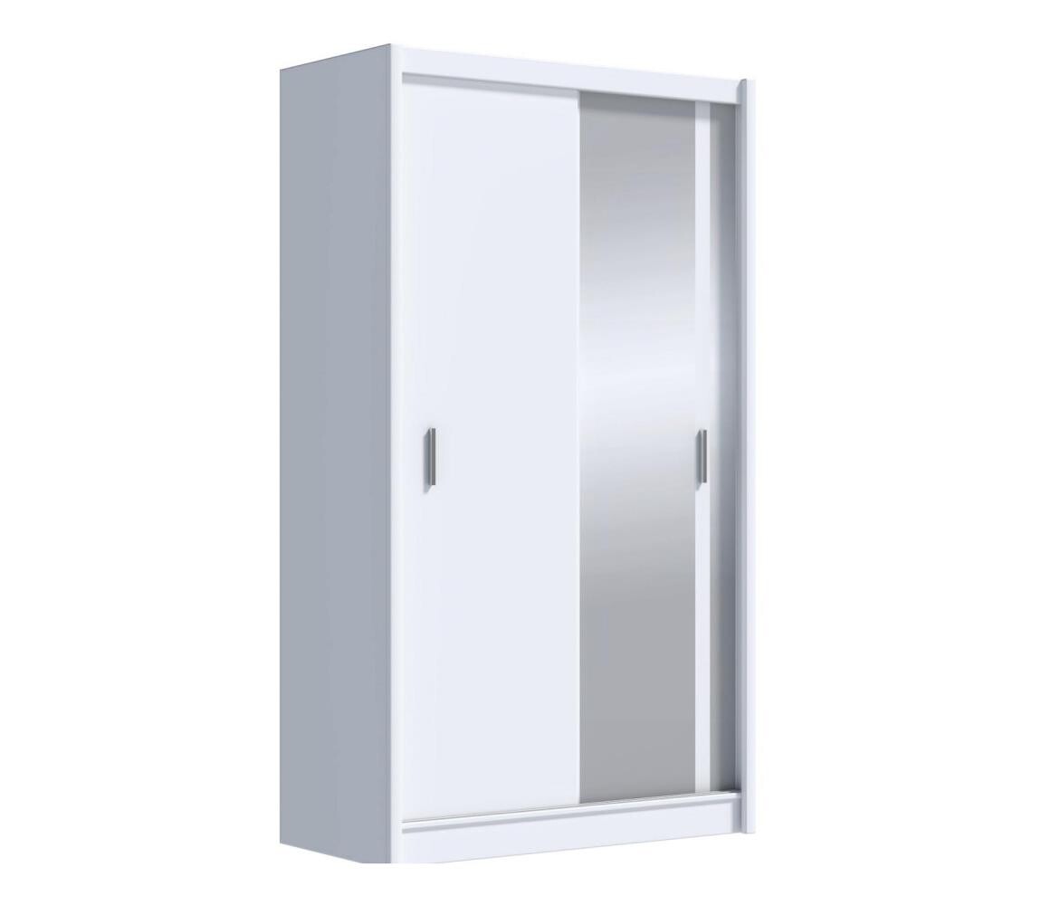 EMS Šatní skříň se zrcadlem SABRINA 150x215 cm bílá